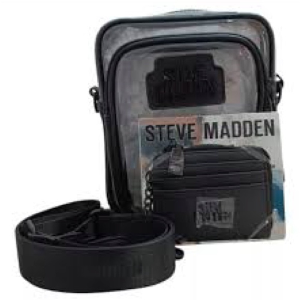 NWT Steve Madden Bdrake Pvc Transparent Crossbody Gift Set with Card Wallet Slot